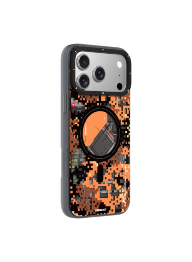 YOUNG KIT Youngkit Camouflage Clasp 2.0 Series Magnetic Attachment For iPhone 17 Pro Max - Orange Light - Image 2